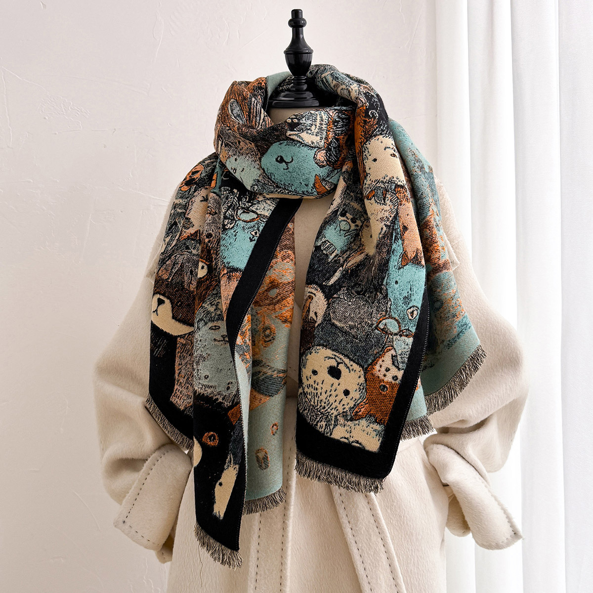 Kadınlar için İmitasyon Kaşmir - Shawl Wrap Winter incelemesi ve fiyatı