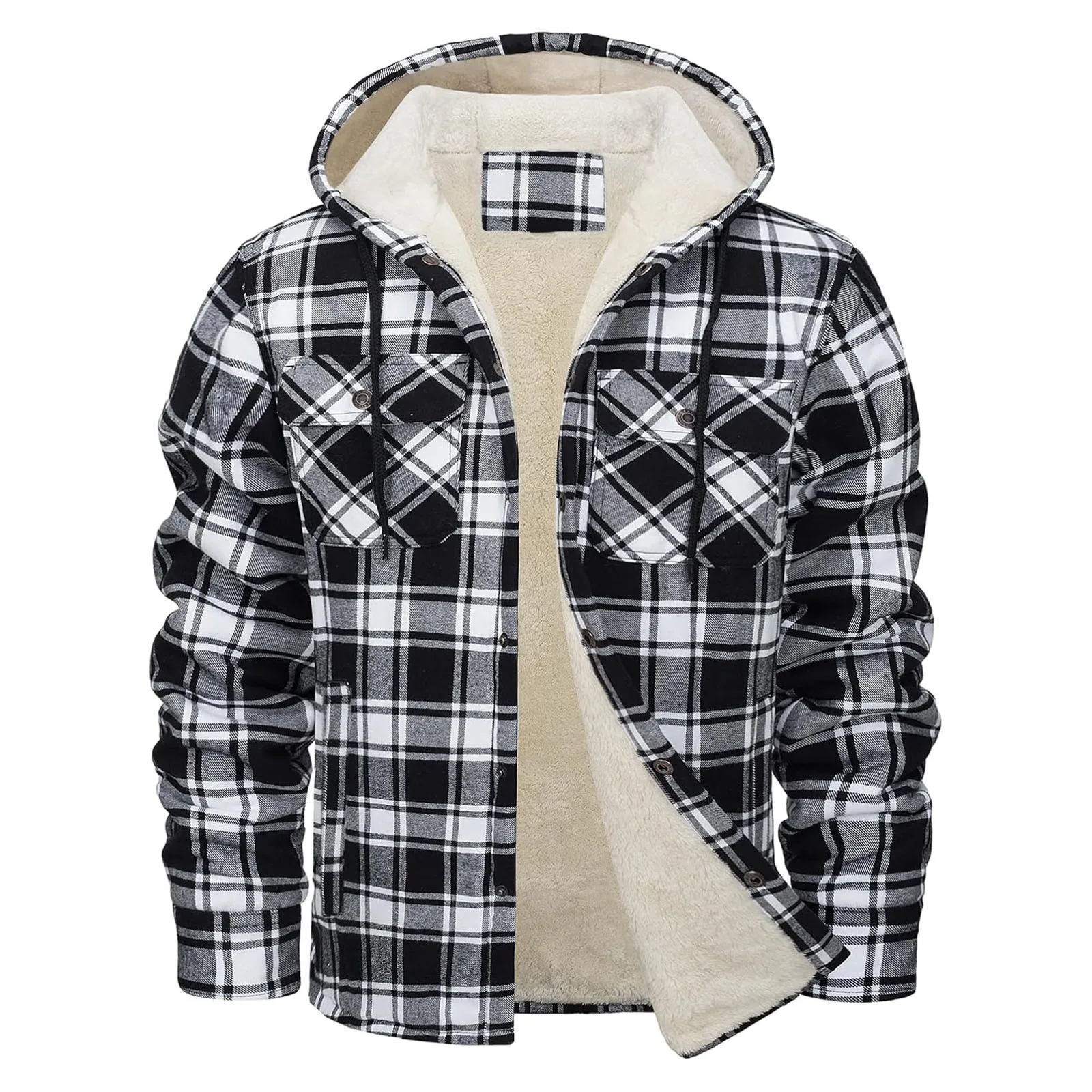 Kalın Sıcak Flanel Kapşonlu Ce - Flannel Shirt Lined incelemesi ve fiyatı