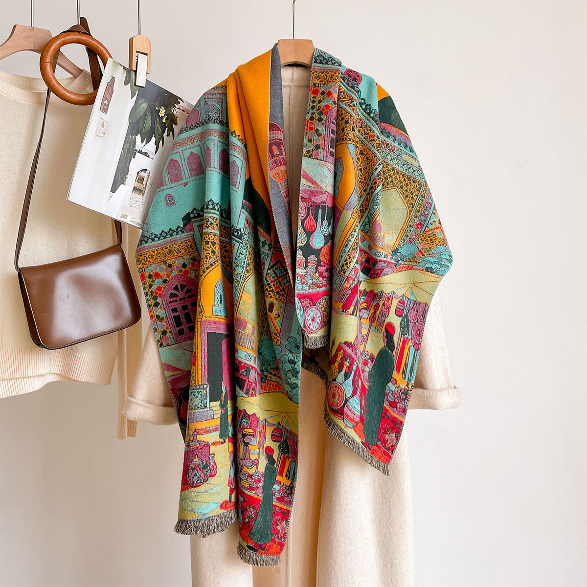 Kadınlar için İmitasyon Kaşmir - Shawl Wrap Winter incelemesi ve fiyatı