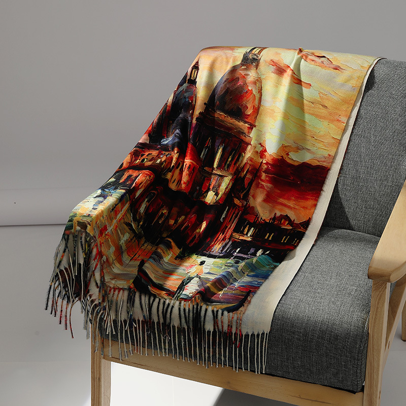Lüks Marka Yağlıboya Kaşmir Eş - Wool Scarf Men incelemesi ve fiyatı